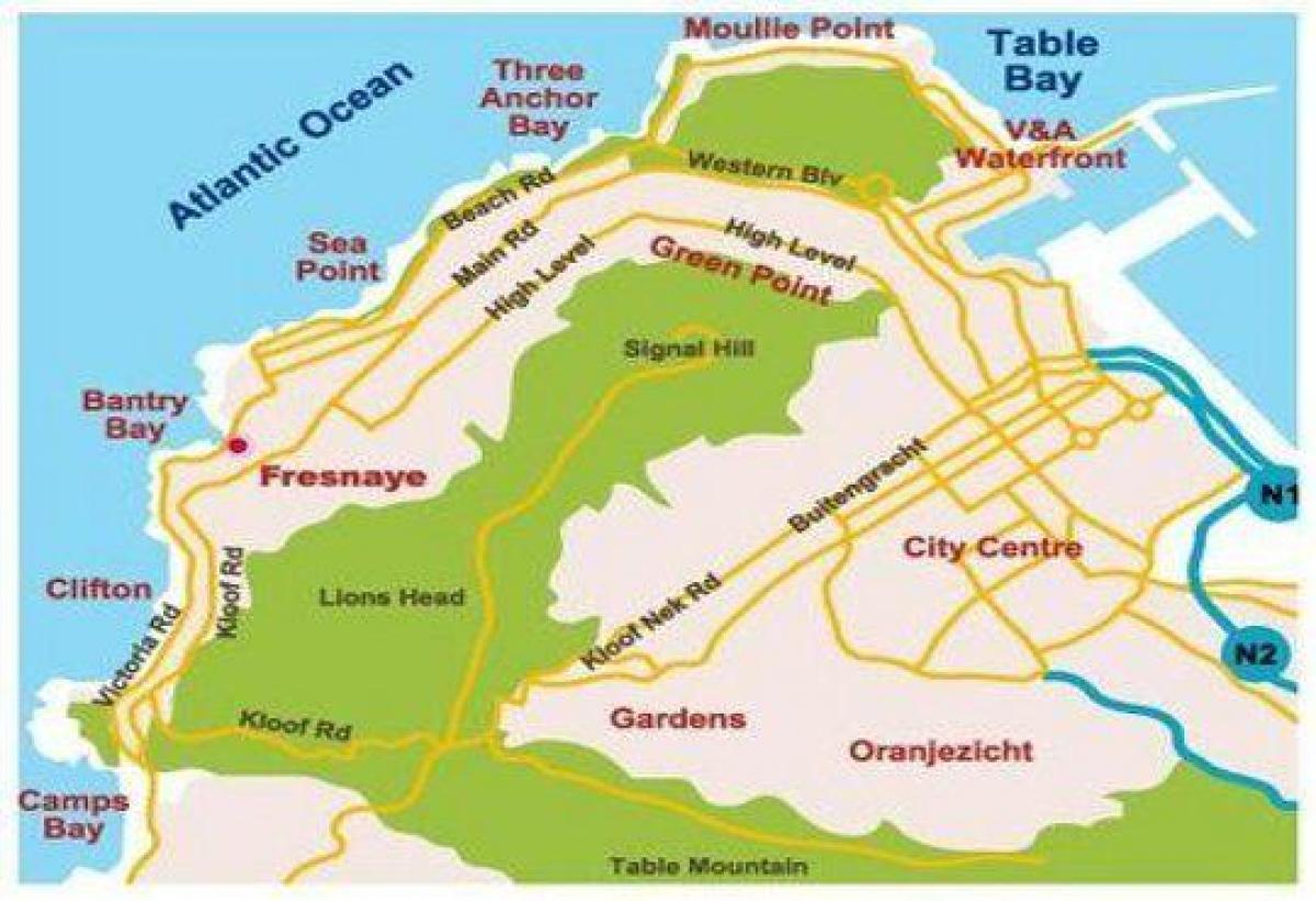 რუკა bantry bay Cape Town