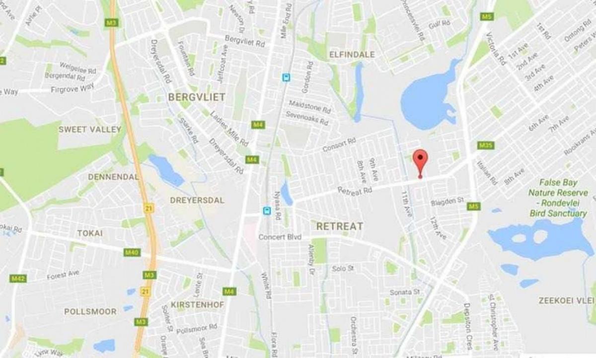 რუკა bergvliet Cape Town