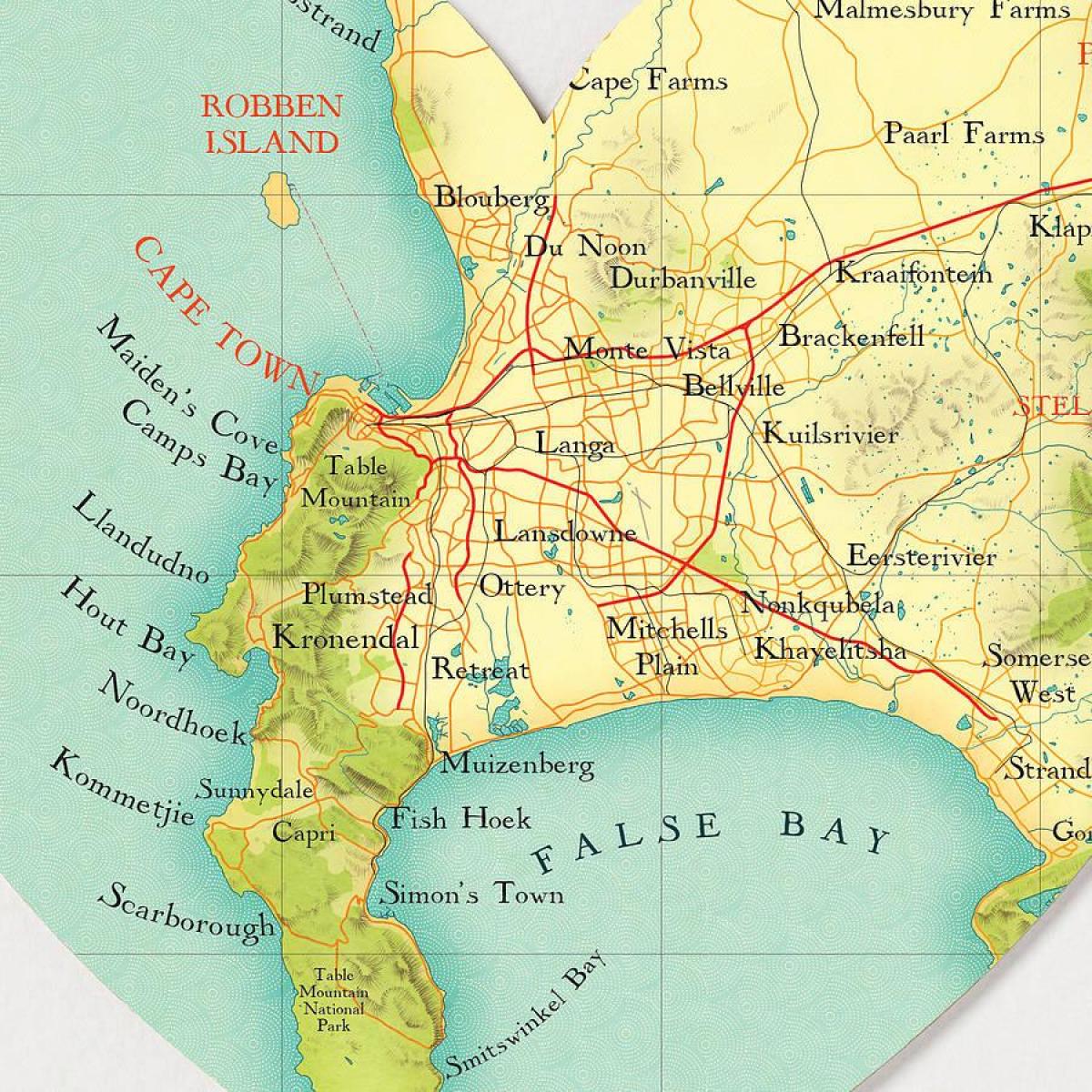 Cape Town მდებარეობა რუკაზე