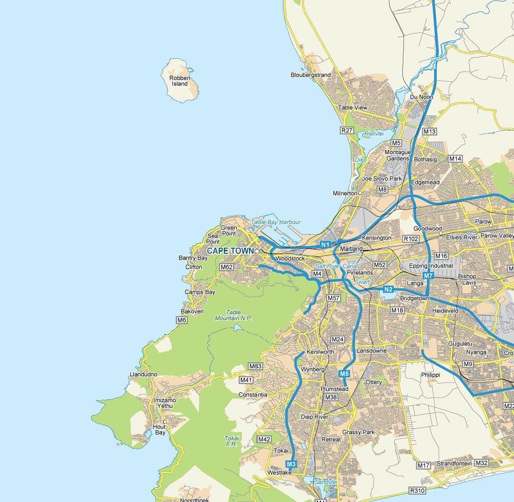 რუკა Cape Town erf