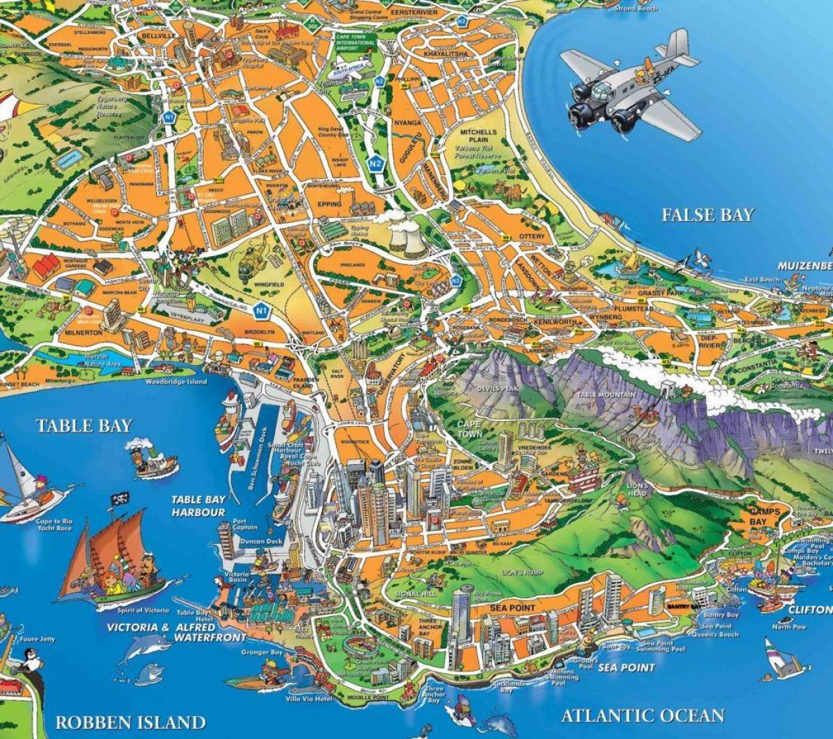 ტურისტული რუკა Cape Town