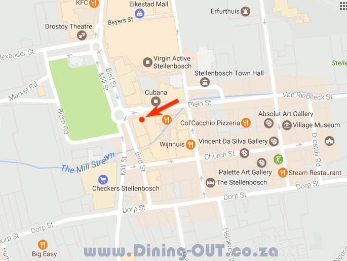 რუკა dorp ქუჩის Cape Town