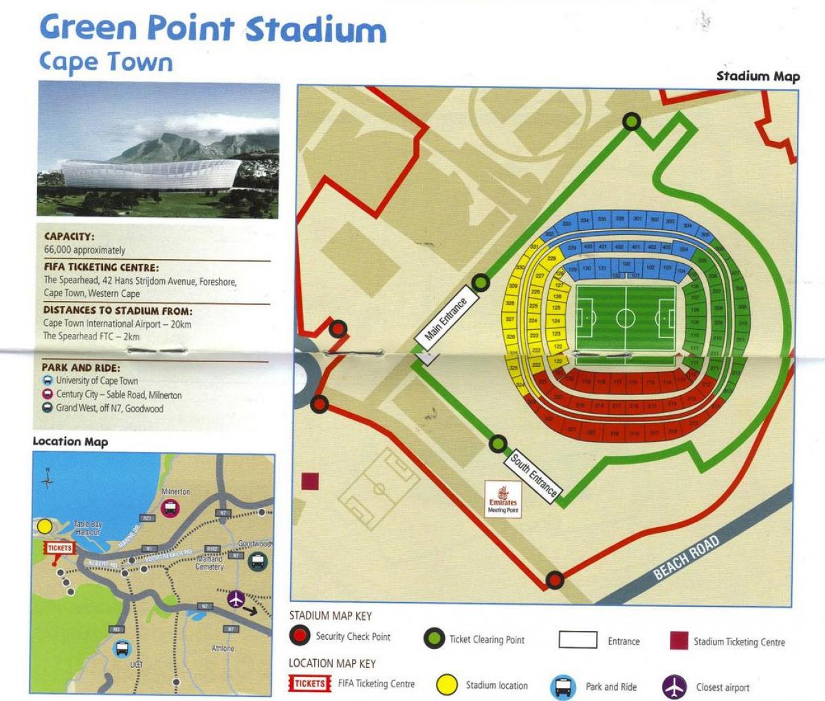 რუკა green point stadium