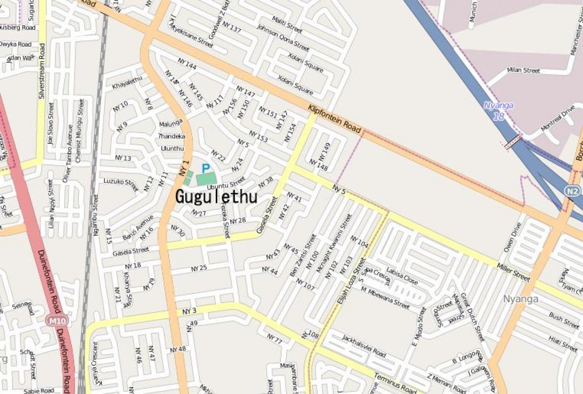 რუკა gugulethu Cape Town