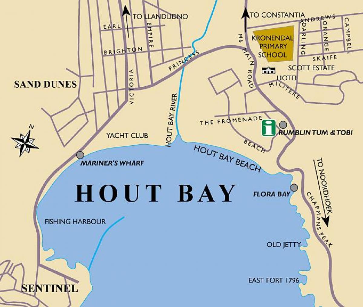 რუკა hout bay რუკა Cape Town
