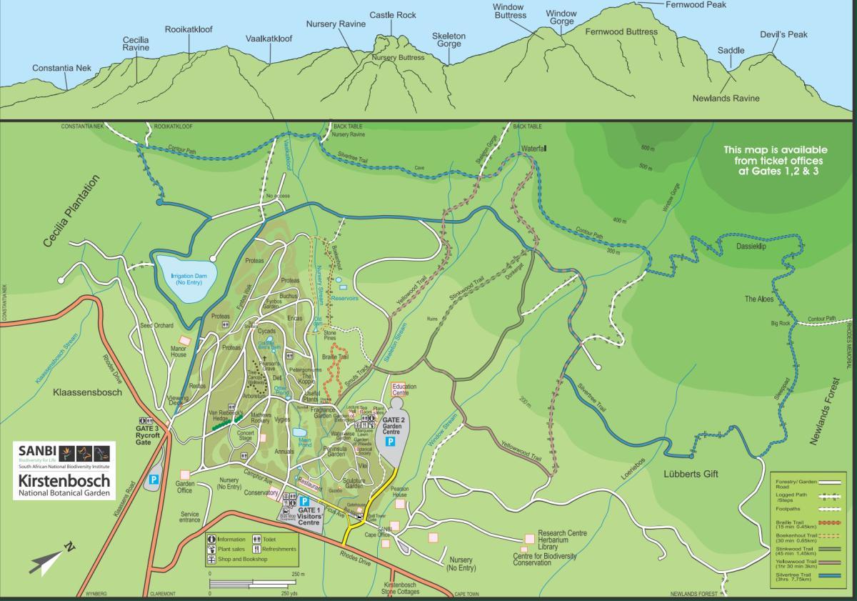 რუკა kirstenbosch