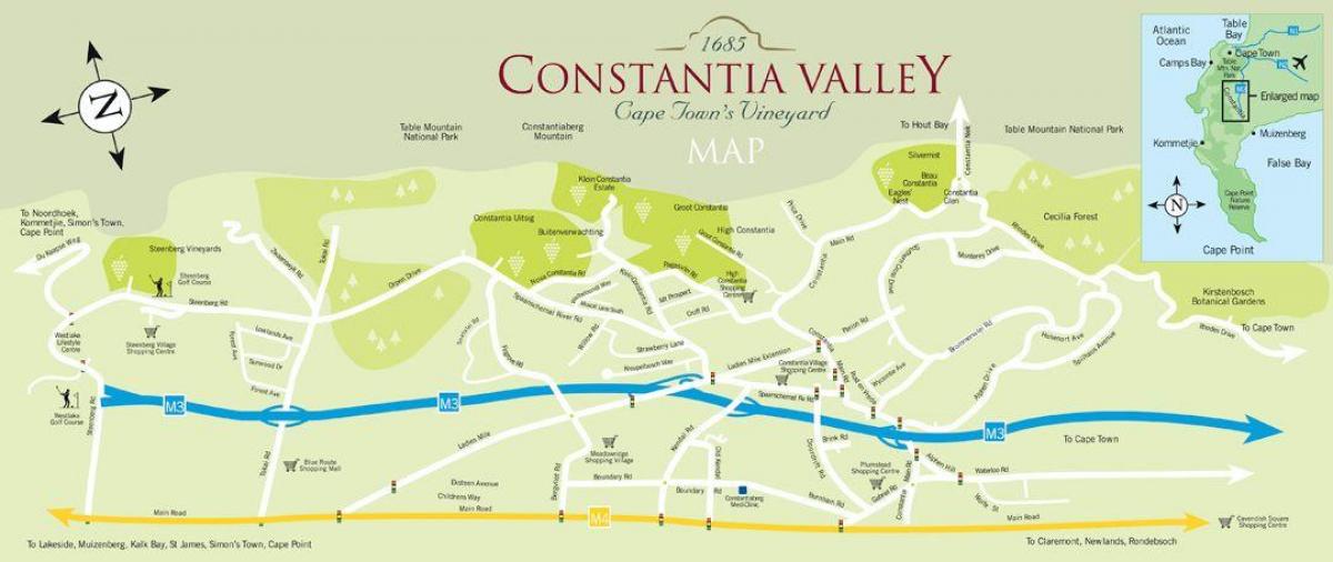 რუკა constantia Cape Town