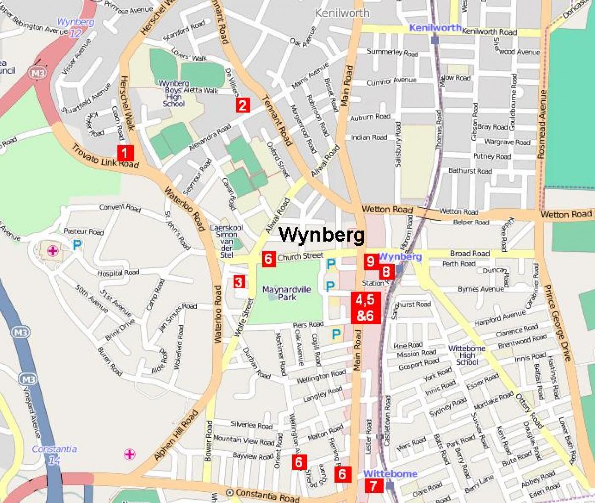 რუკა wynberg Cape Town