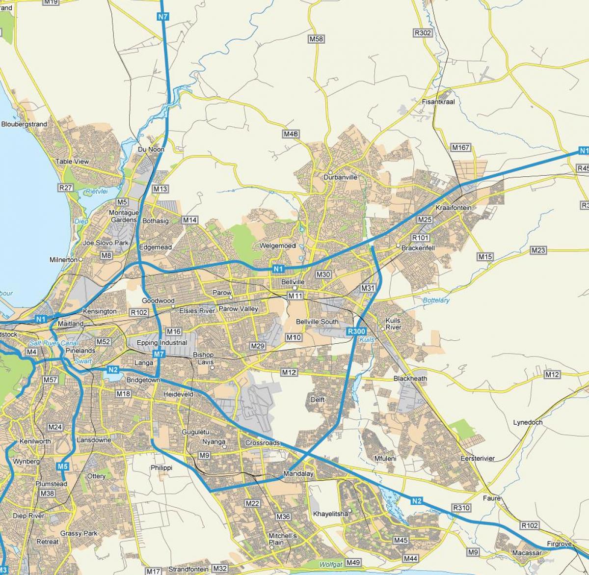 რუკა ქუჩის რუკა bellville Cape Town