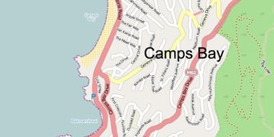 რუკა ბანაკებში bay Cape Town