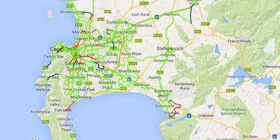რუკა ბოჭკოვანი რუკა Cape Town