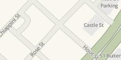 რუკა ვარდების ქუჩის Cape Town