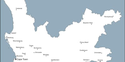რუკა, western Cape ქალაქები
