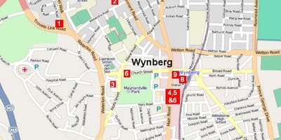  რუკა wynberg Cape Town