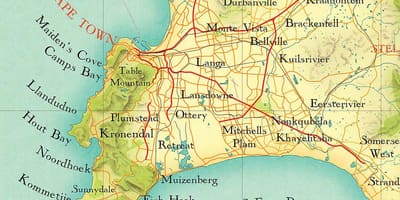 Cape Town მდებარეობა რუკაზე