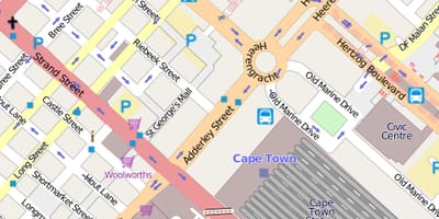 რუკა heerengracht ქუჩის Cape Town