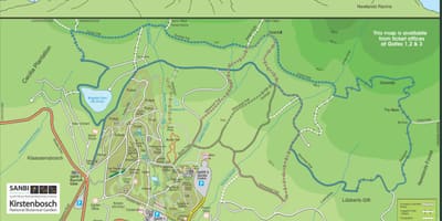 Kirstenbosch ბოტანიკური ბაღები რუკა