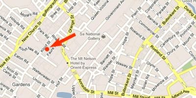 რუკა kloof ქუჩის Cape Town