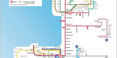 Myciti ავტობუსის მარშრუტი რუკაზე
