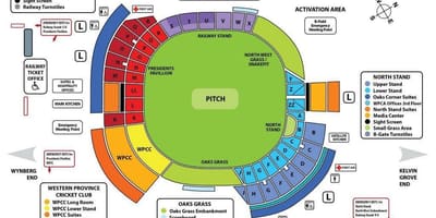 Newlands cricket სტადიონი რუკა