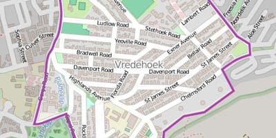 რუკა vredehoek Cape Town